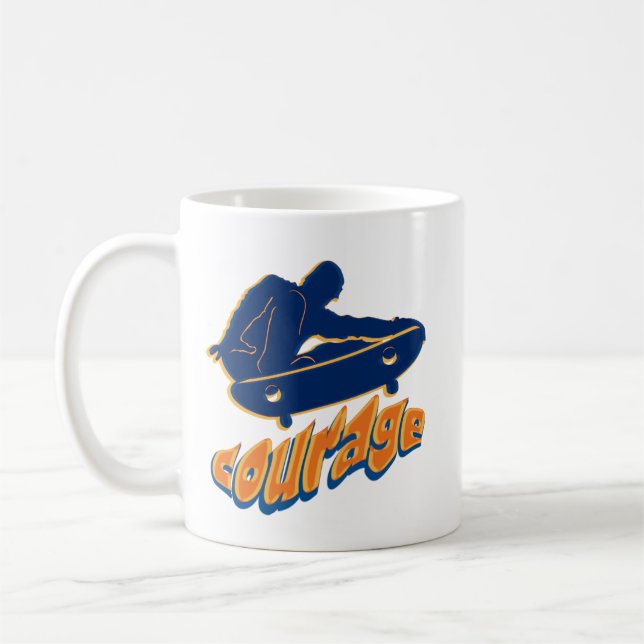 mutiger Skater Jumping Tasse (Links)