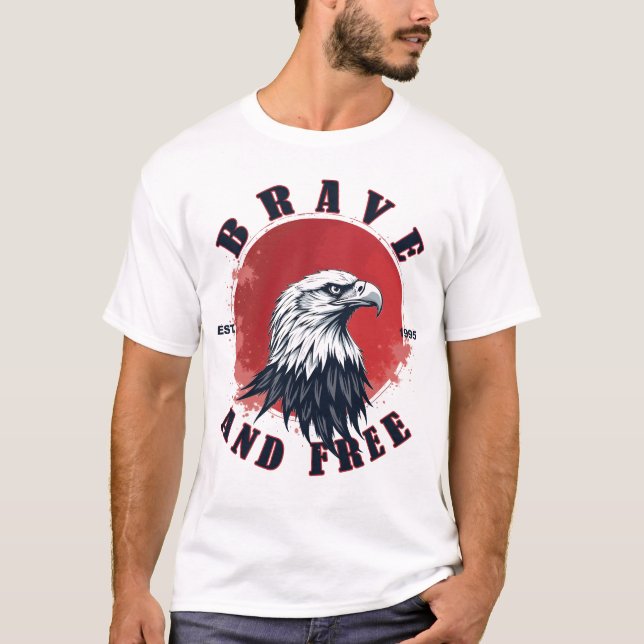 Mutiger und freier Adler T-Shirt (Vorderseite)