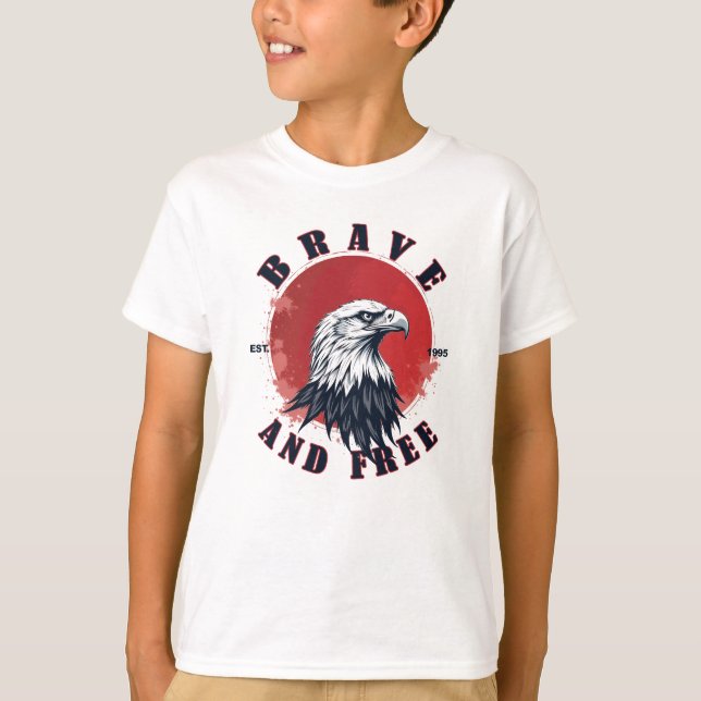Mutiger und freier Adler T-Shirt (Vorderseite)