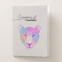 Mutiger und inspirierter Regenbogen-Leoparden-Ordn