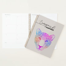 Mutiger und Inspirierter Regenbogen-Leoparden-Plan
