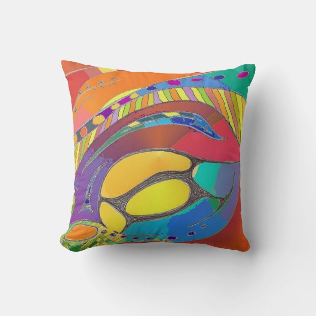 Mutiges Bio Kissenrot Kissen (Vorderseite)