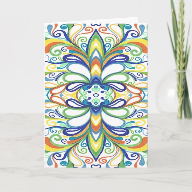 Mutiges, helles Graffiti-Gekritzel Karte (Vorderseite)
