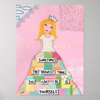 Mutiges Mädchen - Kunst für Mädchen und Frauen Poster