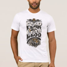 Mutiges Mindset Tiger Motivation Casual Weißes T-S