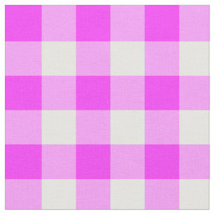 Mutiges rosa und weißer Büffel-kariertes Gewebe Stoff