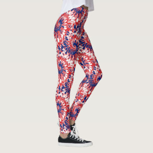 Mutiges rotes weißes blaues leggings