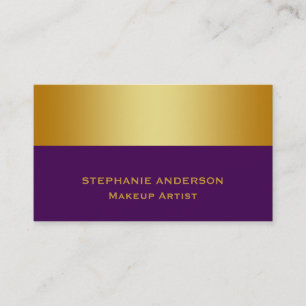 Mutiges und elegantes lila Goldgestreifter Visitenkarte