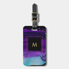 Mutiges Watercolor-Spritzen mit Gepäckanhänger