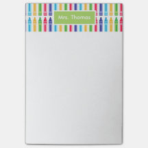Mutli Farbige Crayons Personalisierte Post-It-Note