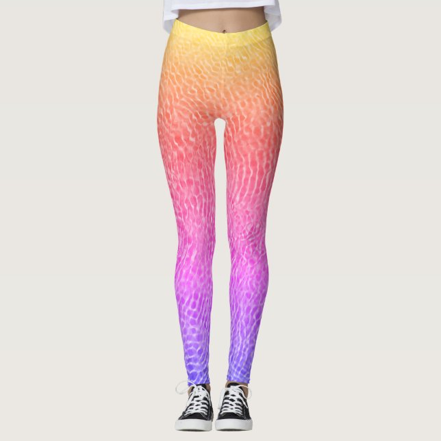 Mutli Farbrippelwasser Leggings (Vorderseite)