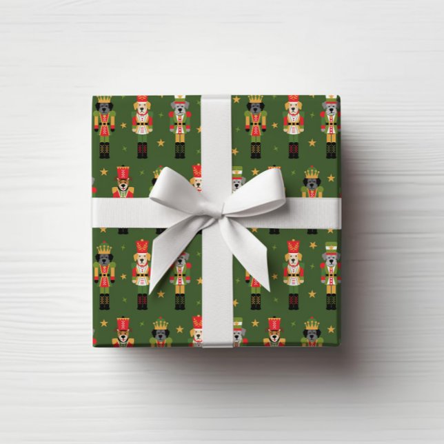 Muttcracker Weihnachten - Hunde Nussknacker  Geschenkpapier (Christmas Muttcracker Dog Gift Wrap)