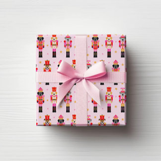 Muttcracker Weihnachten - Rosa Hund Nussknacker Geschenkpapier