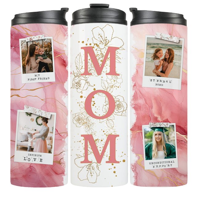 Mutter-4-Foto-Schnappschüsse-Kaffee-Reisebecher-Ta Thermosbecher (Von Creator hochgeladen)