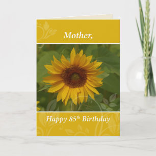 Mutter 85. Geburtstag Sonnenblume Karte