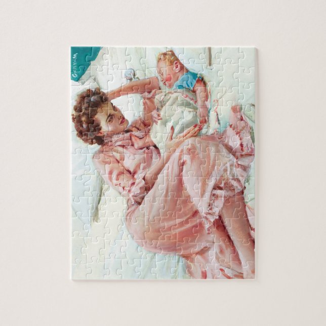 Mutter Adoring Baby Puzzle (Vertikal)