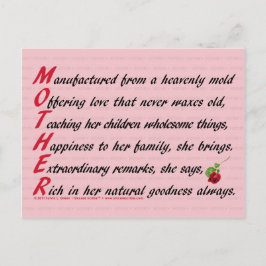 Mutter (akrostisch) postkarte