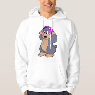 Mutter an der Musik mit Kopfhörer Hoodie