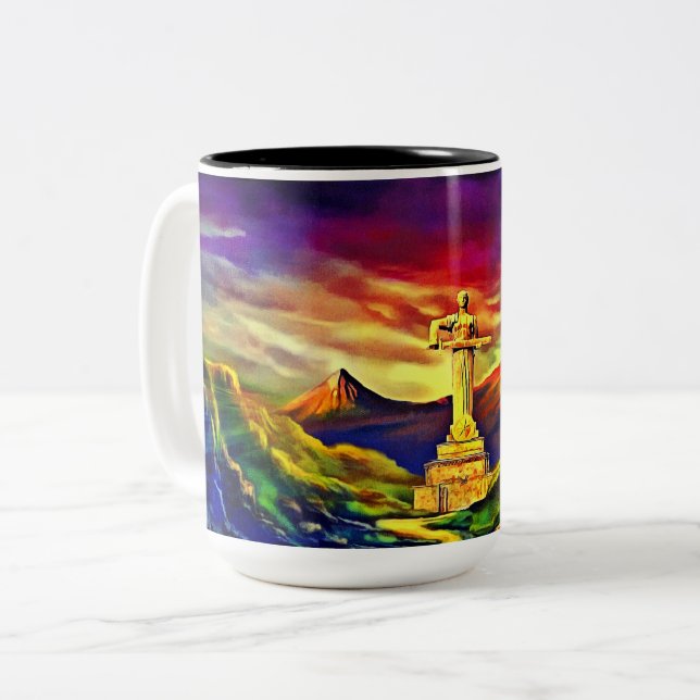 Mutter Armenien-Tasse Zweifarbige Tasse (Vorderseite Links)