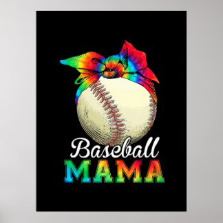 Mutter Art Baseball Mama Birthday Poster