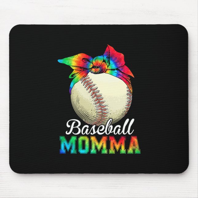 Mutter Art Baseball Momma Geburtstag Mousepad (Vorne)