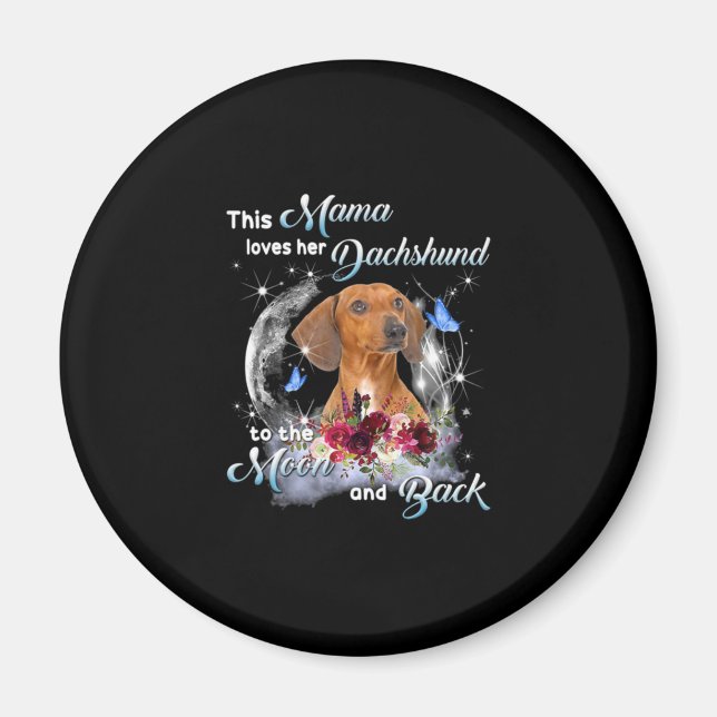 Mutter Art Dackel Mama Birthday Magnet (Vorne)