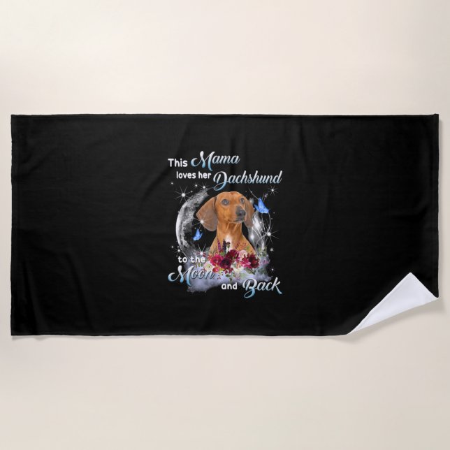 Mutter Art Dackel Mama Birthday Strandtuch (Vorderseite)