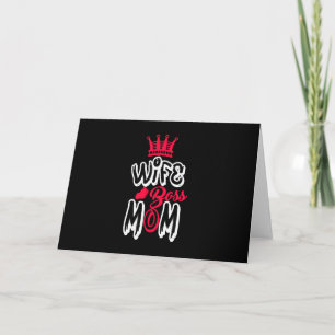 Mutter Art Ehefrau Boss Mama Feiertagskarte