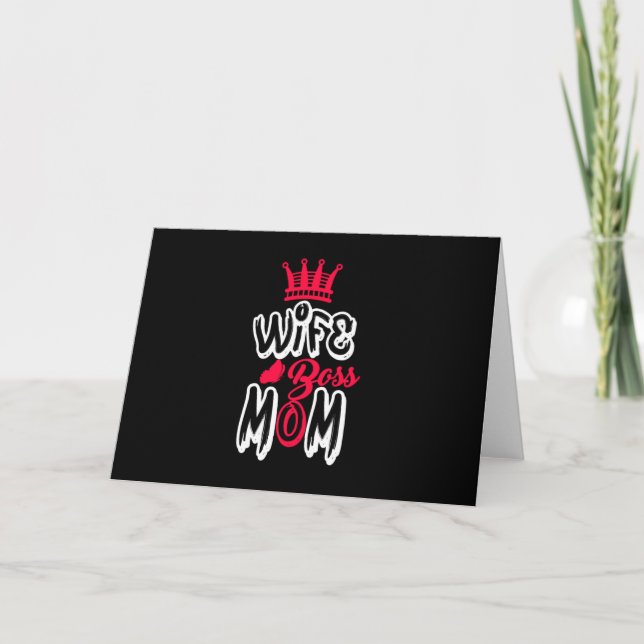 Mutter Art Ehefrau Boss Mama Feiertagskarte (Vorderseite)