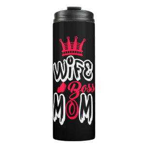Mutter Art Ehefrau Boss Mama Thermosbecher