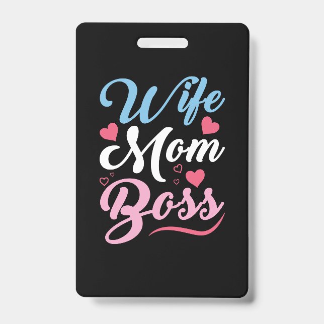 Mutter Art Ehefrau Mama Boss Ausweis (Vorderseite)