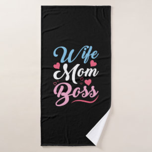 Mutter Art Ehefrau Mama Boss Badehandtuch