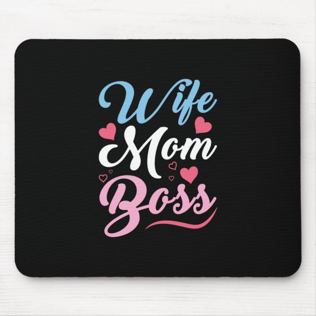 Mutter Art Ehefrau Mama Boss Mousepad (Vorne)
