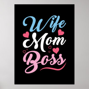 Mutter Art Ehefrau Mama Boss Poster