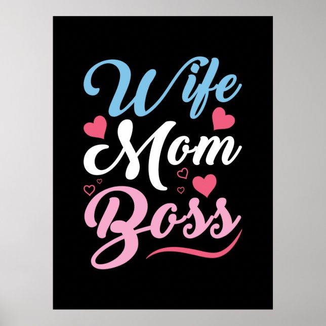 Mutter Art Ehefrau Mama Boss Poster (Vorne)