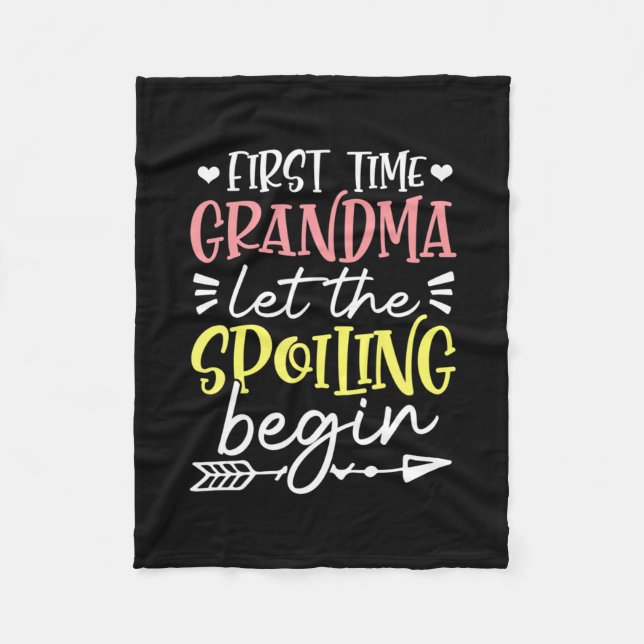 Mutter Art erste Mal Oma Birthday Fleecedecke (Vorderseite)