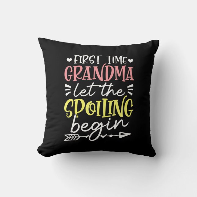 Mutter Art erste Mal Oma Birthday Kissen (Vorderseite)