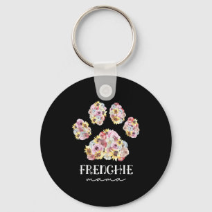 Mutter Art Frenchie Mama Floral Paw French Bulldog Schlüsselanhänger