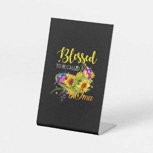 Mutter Art gesegnet, Oma Sonnenblume genannt zu we Sockelschild