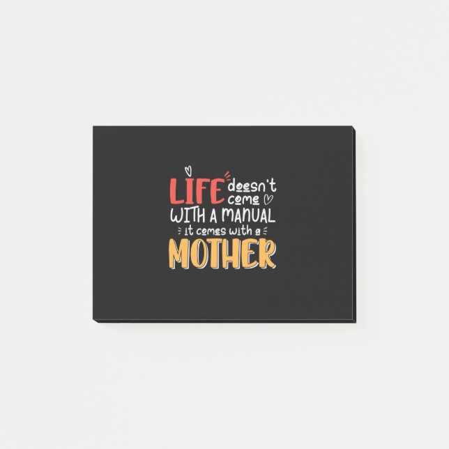 Mutter Art Life kommt mit einer Mutter Post-it Klebezettel (Vorderseite)