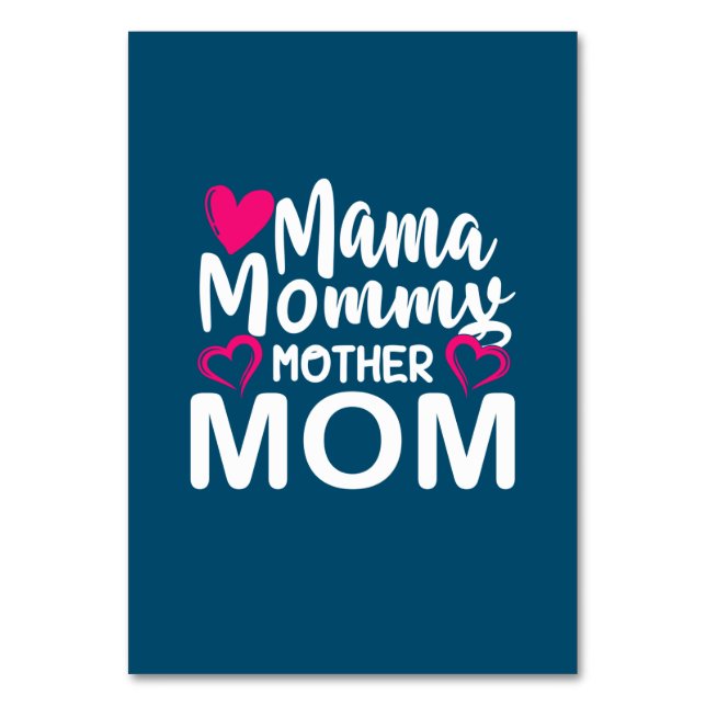 Mutter Art Mama Mommy Mother Tischnummer (Vorderseite)