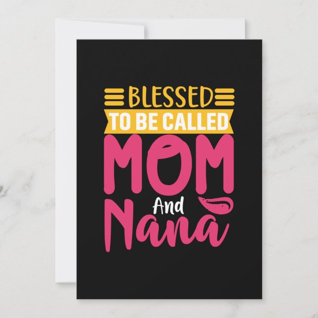 Mutter Art Mama und Nana Feiertagskarte (Vorderseite)