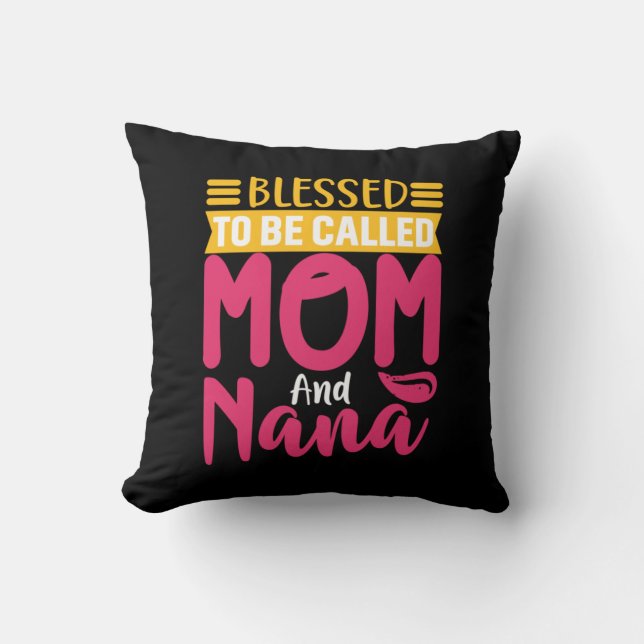 Mutter Art Mama und Nana Kissen (Vorderseite)