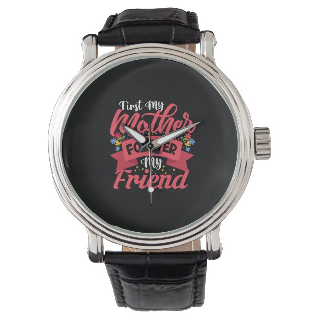 Mutter Art Mutter für immer mein Freund Armbanduhr (Vorderseite)