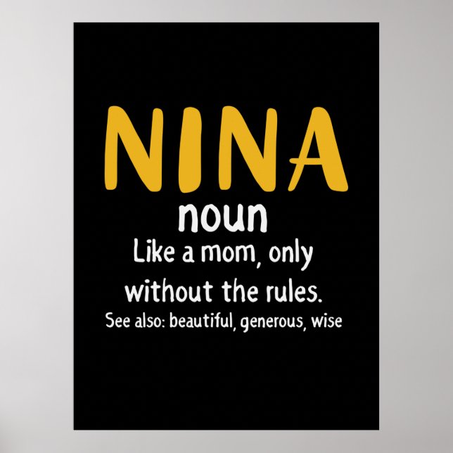 Mutter Art Nina Definition Poster (Vorne)