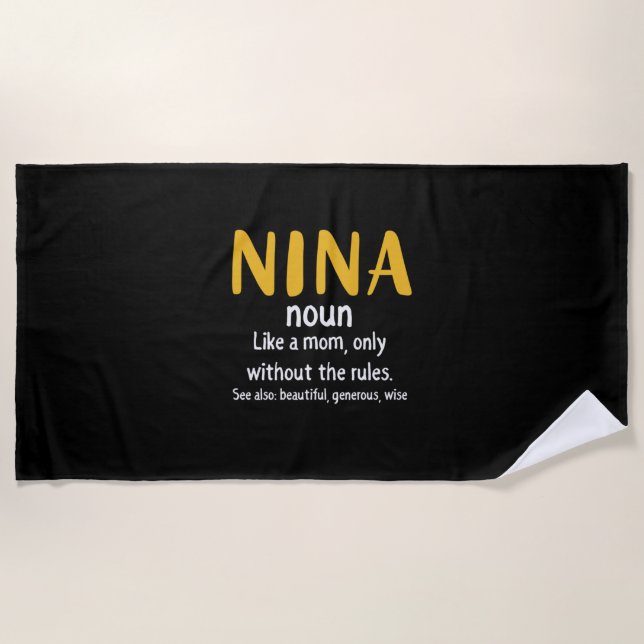 Mutter Art Nina Definition Strandtuch (Vorderseite)