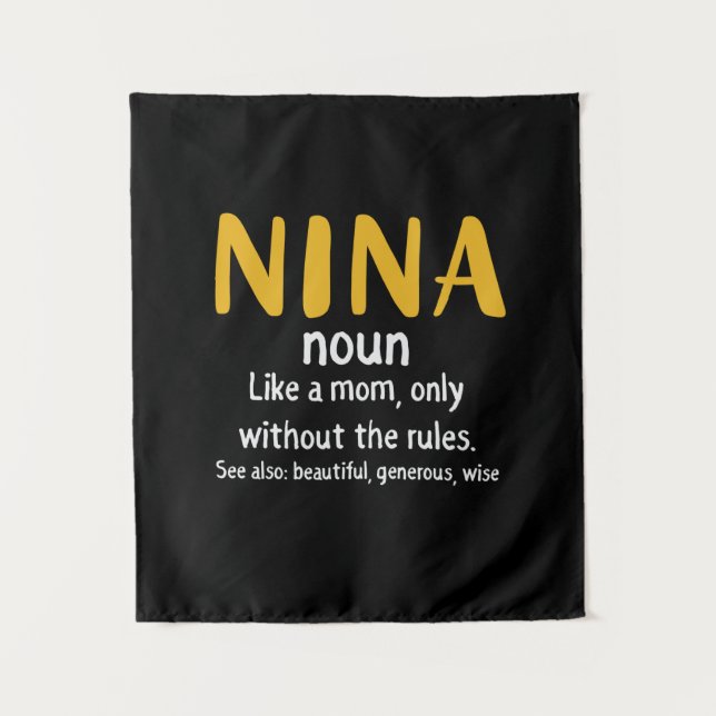 Mutter Art Nina Definition Wandteppich (Vorderseite)