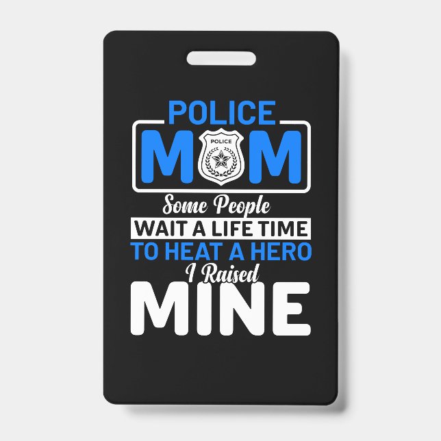 Mutter Art Proud Polizei Mama Ausweis (Vorderseite)