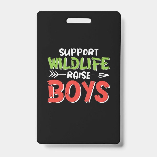 Mutter Art Support Wildlife Raise Boys Ausweis (Vorderseite)