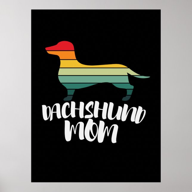 Mutter Art Vintage Dackel Mama Poster (Vorne)